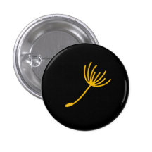 Dandelion seed pinback button
