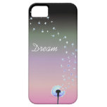 Dandelion Seeds Flying in the Wind - Black & Pink iPhone 5 Covers