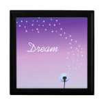 Dandelion Seeds Flying in the Wind - Purple Jewelry Boxes