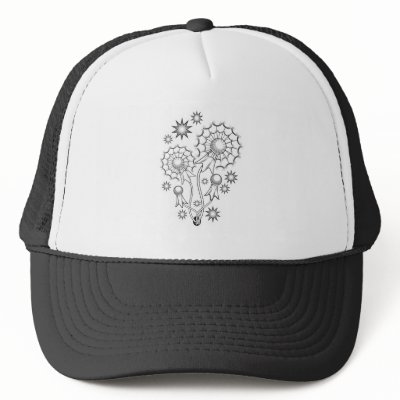 Dandelion Tattoo Design Hats by doonidesigns