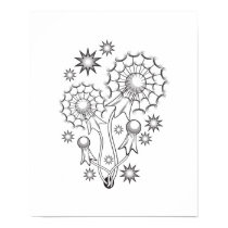 Dandelion Tattoo Design posters