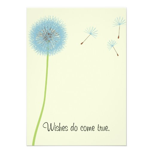 Dandelion Wishes for a Baby Shower Invitation
