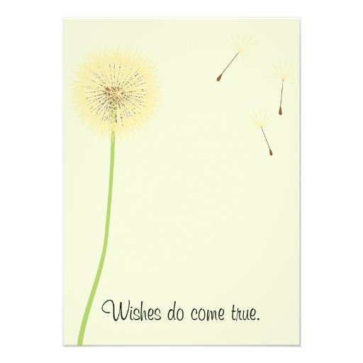 Dandelion Wishes for a Baby Shower Invitation