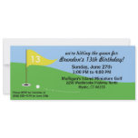 Dandelion Yellow Hit the Green Golf Birthday Party Custom Invites