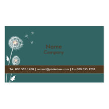 Dandelions Profile Cards, award winner Business Card