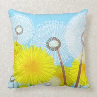 Dandelions Throw Pillows