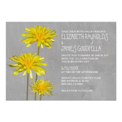 Dandelions Wedding Invitations