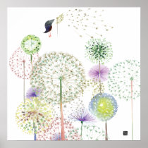 DANDELIONSBIRD POSTER