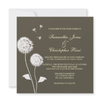 Dandellions Wedding Invitations ~ mud