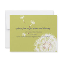 Dandellions wedding reception cards invitations by custom_stationery Dandellions wedding reception cards invitations