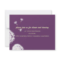 Dandellions wedding reception cards invitations by custom_stationery Dandellions wedding reception cards invitations