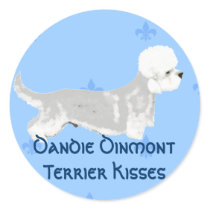 Dandie Dinmont Terrier - Body Profile Round Sticker