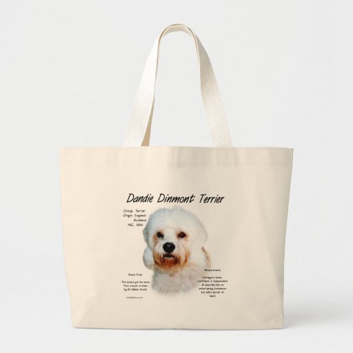 Dandie Dinmont Terrier History Design Tote Bag