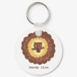 Dandy Lion Design and words on keychain