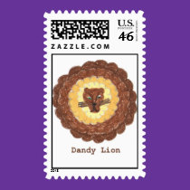 Dandy Lion Design postage stamp