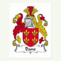 Dane Family Crest Postcard
