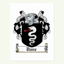 Dane Family Crest Postcard
