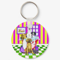 Danes-R-Us Great Dane Tub Full Keychain by DanesRUs Danes-R-Us Great Dane Tub Full Keychain