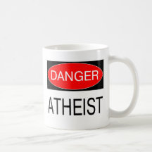 Danger - Atheist Funny T-Shirt Mug Hat Apron Bag