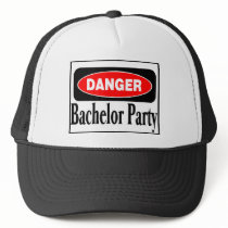 Danger Bachelor Party hats