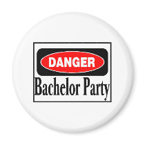 Danger Bachelor Party Fridge Magnets