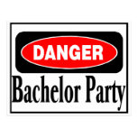 Danger Bachelor Party Postcard