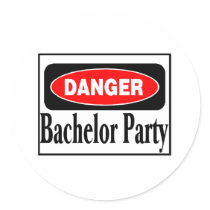 Danger Bachelor Party Stickers