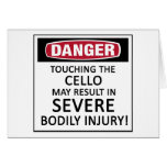 Danger Cello Greeting Cards