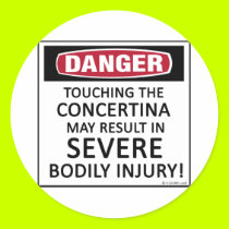 Danger Concertina stickers