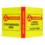 Danger do not open with editable spine 3 ring binders