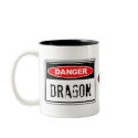 Danger Dragon - Funny Safety Warning Sign Geek Mug mug