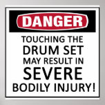 Danger Drum Set Posters