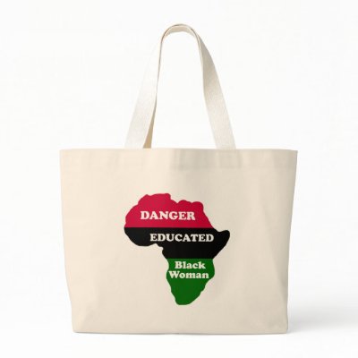 DANGER - Educated Black Woman Tote Bag by Kwanzaa