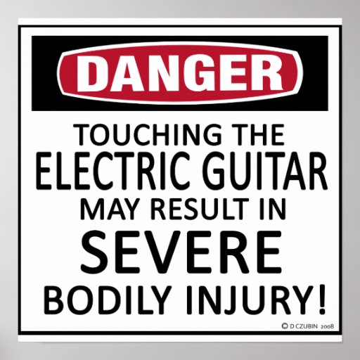 Danger Electric Guitar Poster