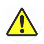 Danger! (Exclamation mark) Sticker