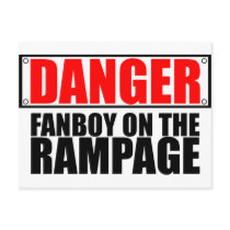 DANGER: Fanboy on the Rampage Post Cards