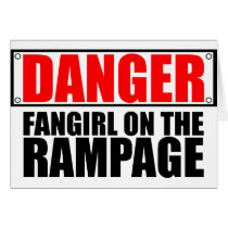DANGER: Fangirl on the Rampage cards by ObsessionDesign DANGER: Fangirl on the Rampage cards