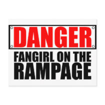 DANGER: Fangirl on the Rampage Postcard
