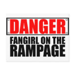 DANGER: Fangirl on the Rampage Postcard
