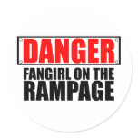DANGER: Fangirl on the Rampage Sticker