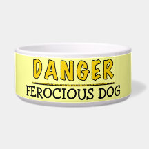 Danger Ferocious Dog Pet Dish Pet Bowls