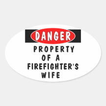 Danger!  FF Wife Oval Sticker