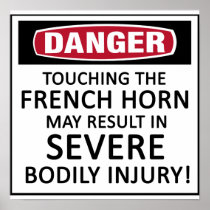 Danger French Horn Print
