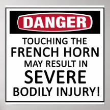 Danger French Horn Print