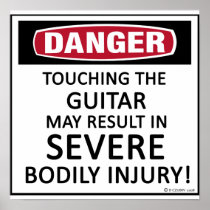 Danger Guitar Print