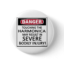 Danger Harmonica Pins
