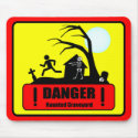 Danger: Haunted Graveyard Mousepad