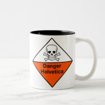 Danger: Helvetica mug