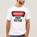 DANGER HIGH VOLTAGE ELECTRICIAN ELECTRICAL T-SHIRT