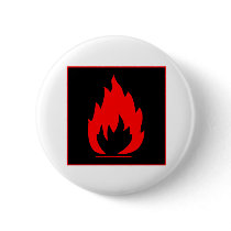 Danger Highly Flammable Warning Sign Chemical Burn buttons by inquester Danger Highly Flammable Warning Sign Chemical Burn buttons